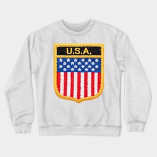 USA Emblem Sticker Crewneck Sweatshirt